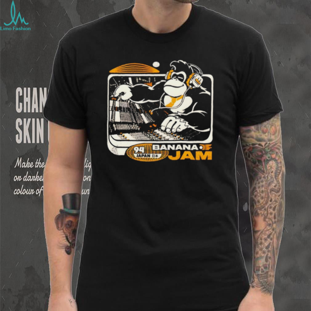 Banana Jam 94 Japan Retro DJ Donkey Gaming Music T Shirt
