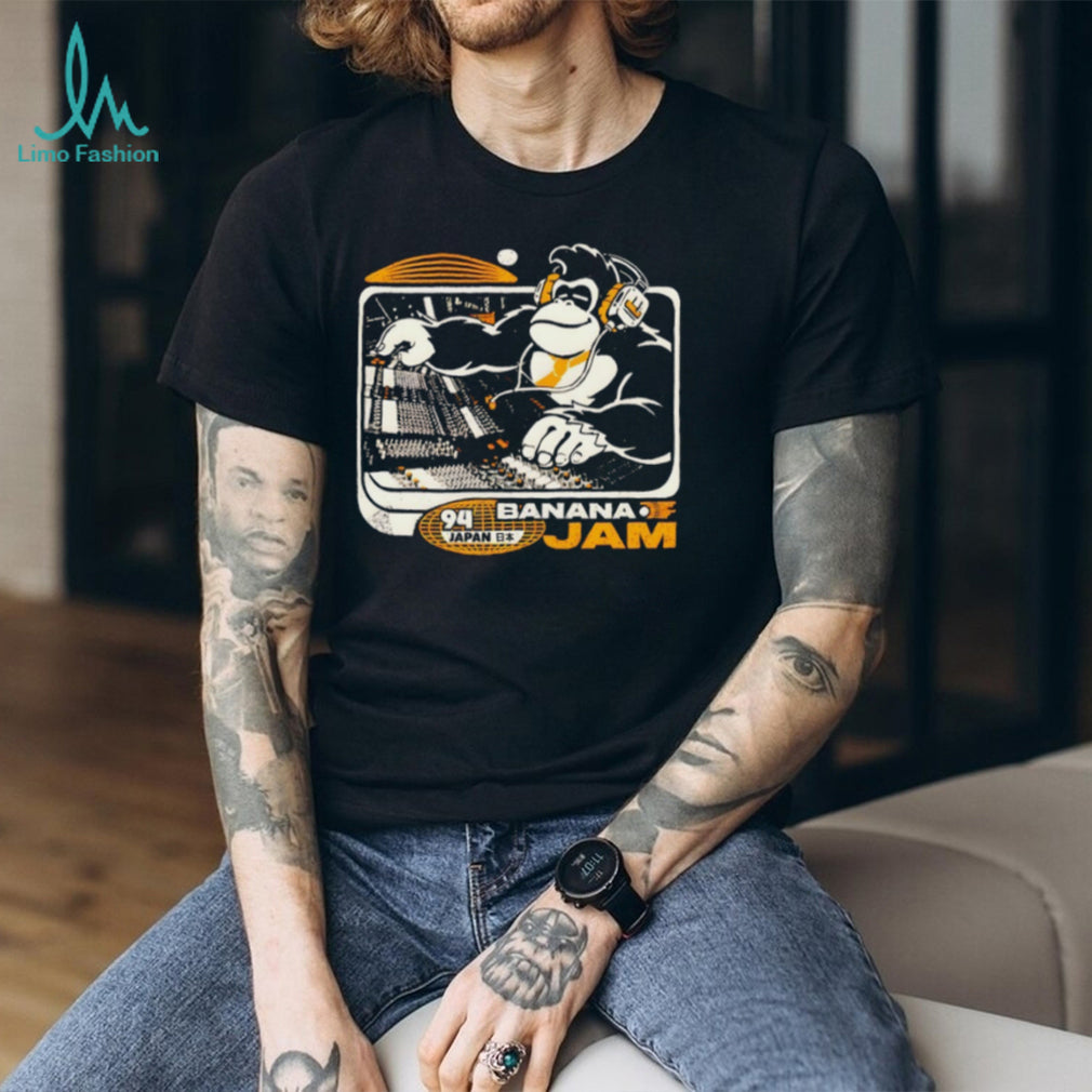 Banana Jam 94 Japan Retro DJ Donkey Gaming Music T Shirt