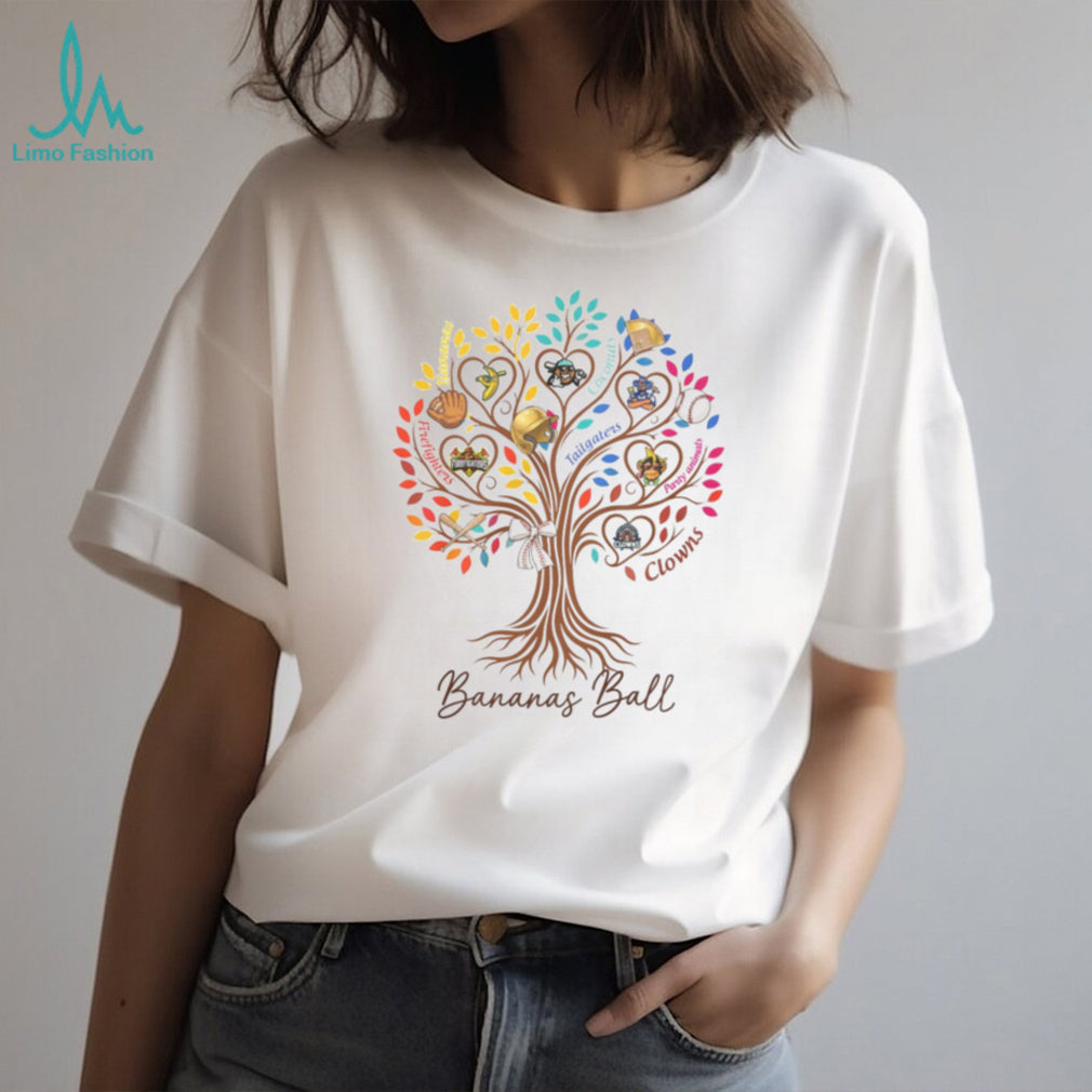 Bananas Ball Team Logo Family Tree Heart Baseball T Shirt