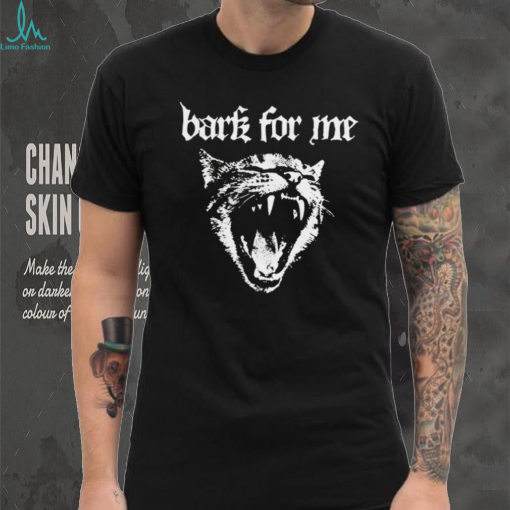 Bark For Me Heavy Metal Style Cat Yawning Graphic T Shirt