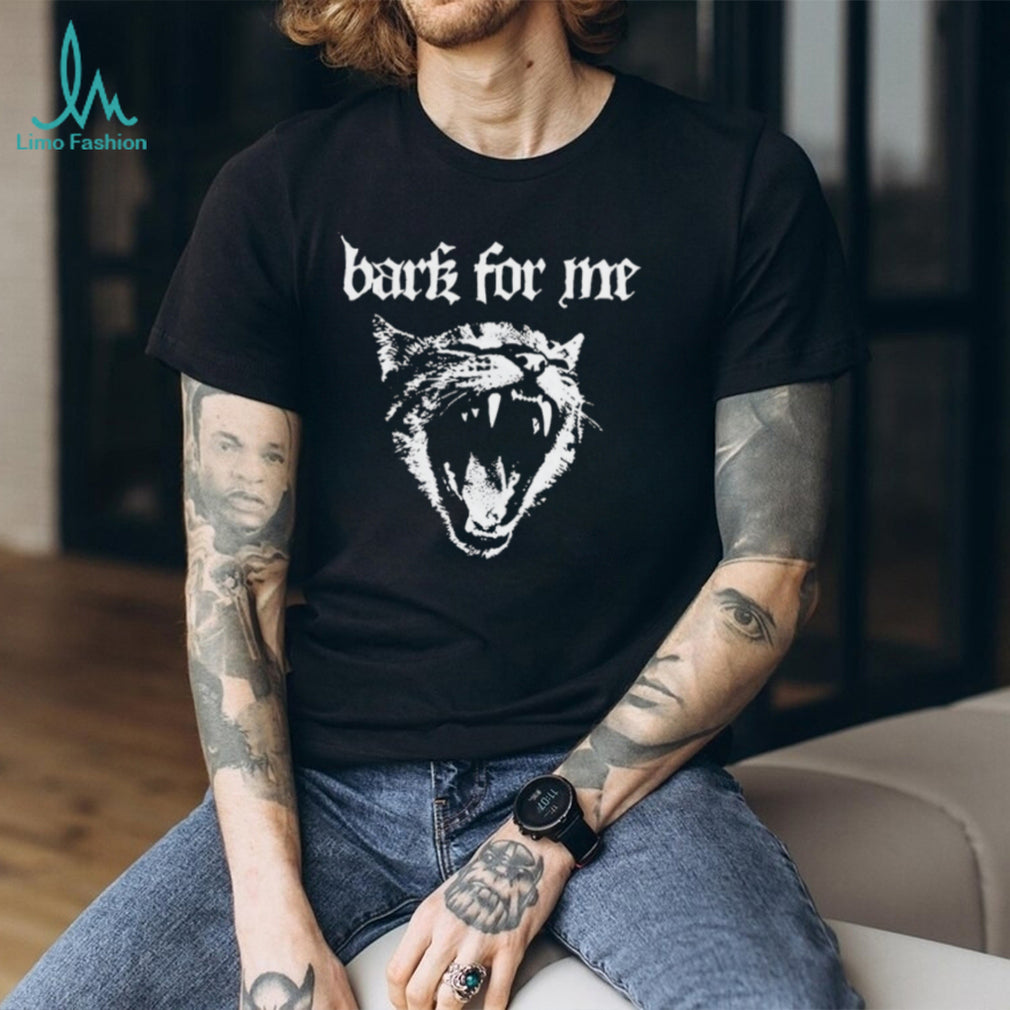 Bark For Me Heavy Metal Style Cat Yawning Graphic T Shirt