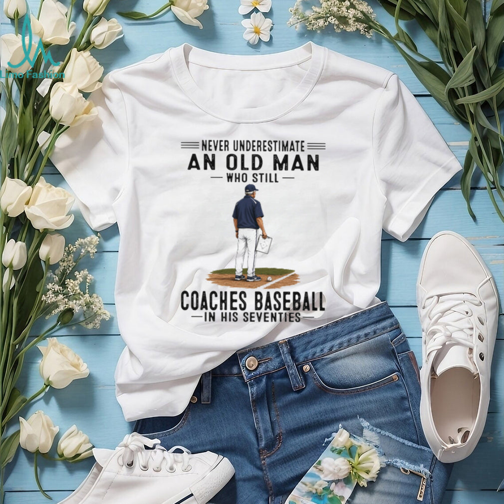 Baseball Coach Field Board Clipboard Seventies Birthday Old Man Vintage Gift Shirt
