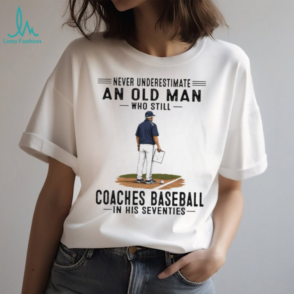 Baseball Coach Field Board Clipboard Seventies Birthday Old Man Vintage Gift Shirt