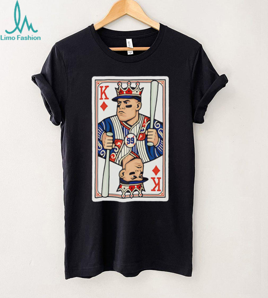 Baseball King Number 99 Playing Card Pinstripes T Shirt