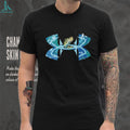 Bass Fishing Hook & Swirl Graphic Logo Sport T Shirt