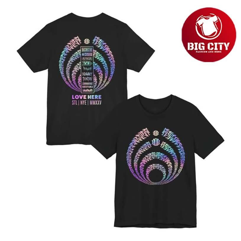 Bassnectar Love Here St. Louis Calligraphy Bass Drop Two Sided Shirt