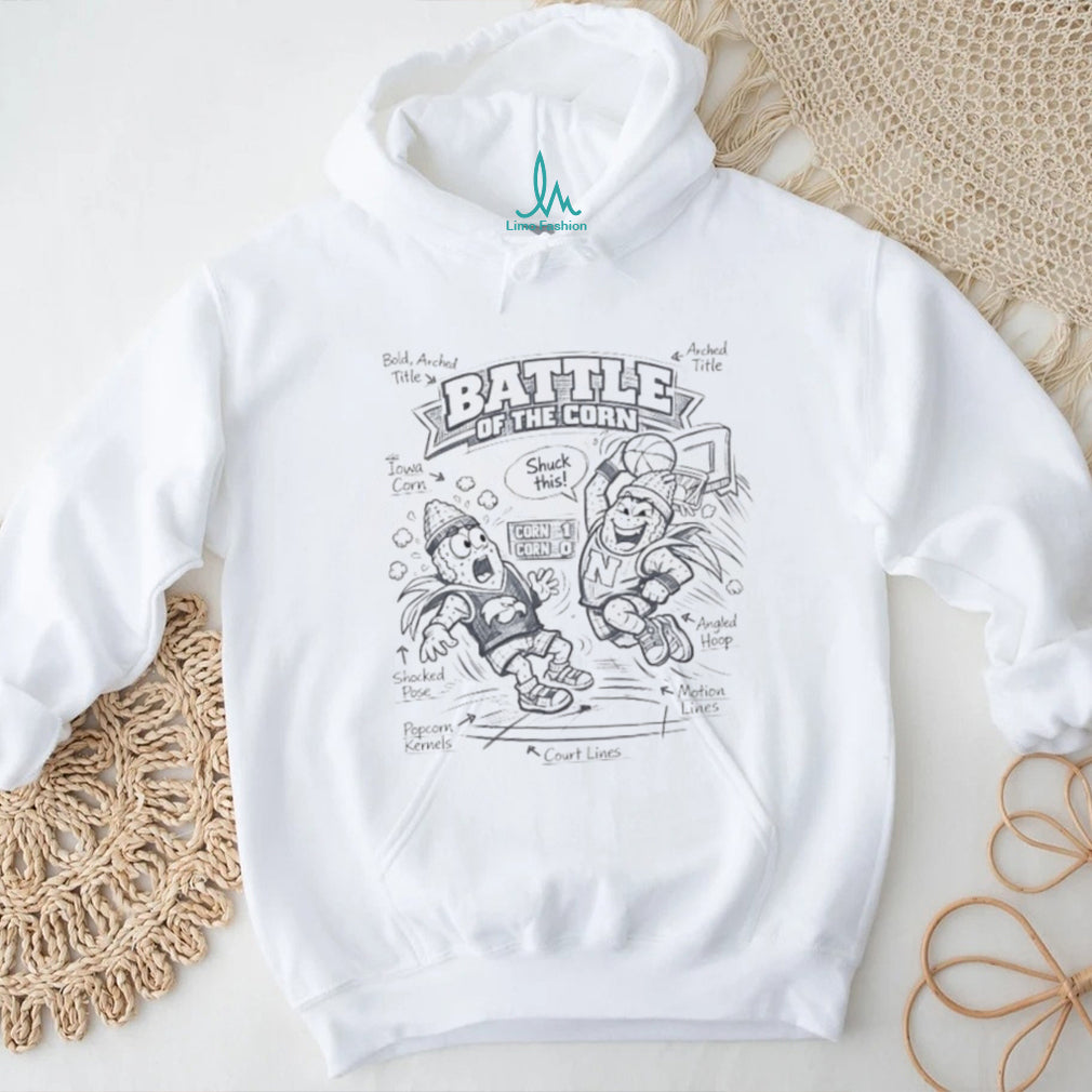 Battle Of The Corn Iowa vs Nebraska Basketball Graphic T Shirt