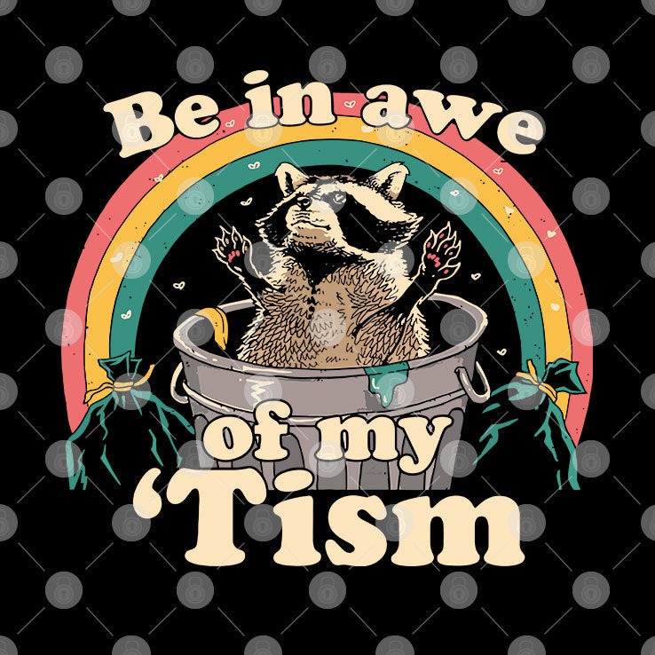 Be In Awe Of My Autism Raccoon Shirt