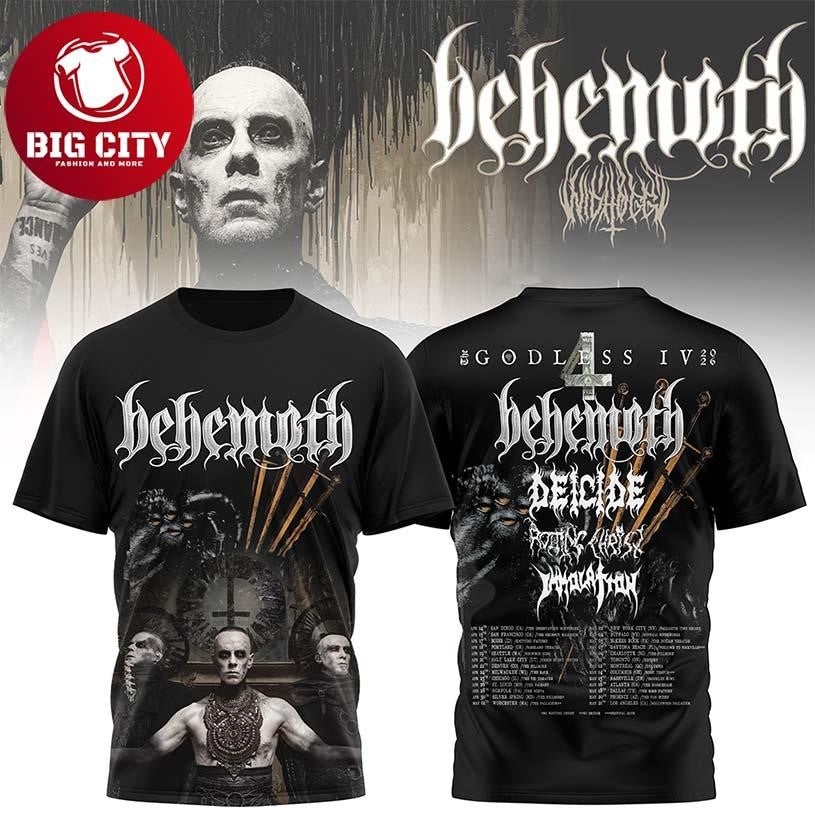 Behemoth The Godless Iv 2026 Tour Two Sided Shirt