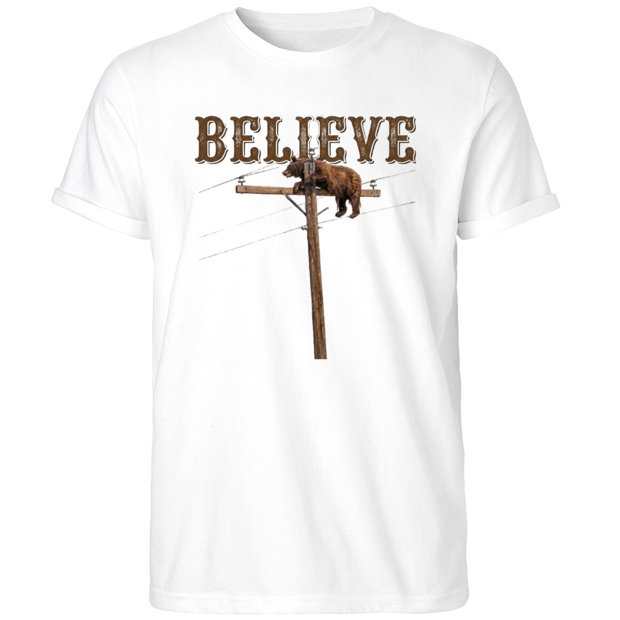 Believe Bear On Top Of The Light Pole Shirt