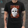 Believe Philadelphia Hockey Jason Voorhees Mask Orange Graphic T Shirt