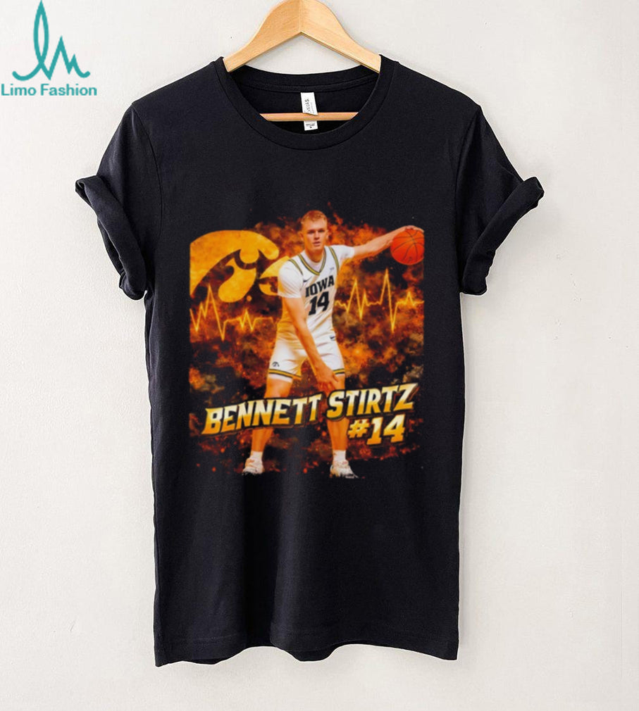 Bennett Stirtz Iowa Hawkeyes Basketball Player Number 14 T Shirt