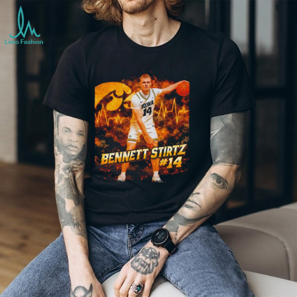 Bennett Stirtz Iowa Hawkeyes Basketball Player Number 14 T Shirt