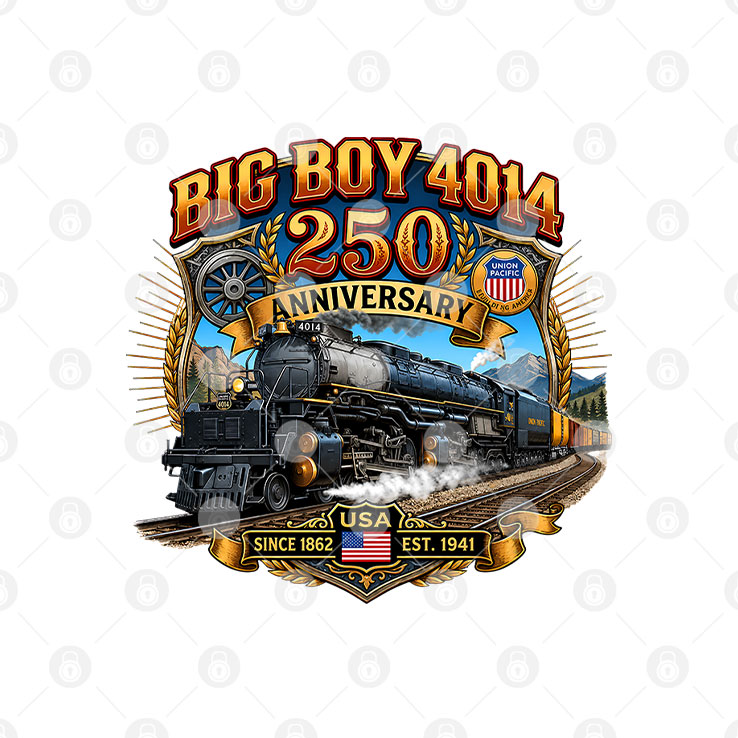 Big Boy 4014 Train USA 250th Anniversary T Shirt