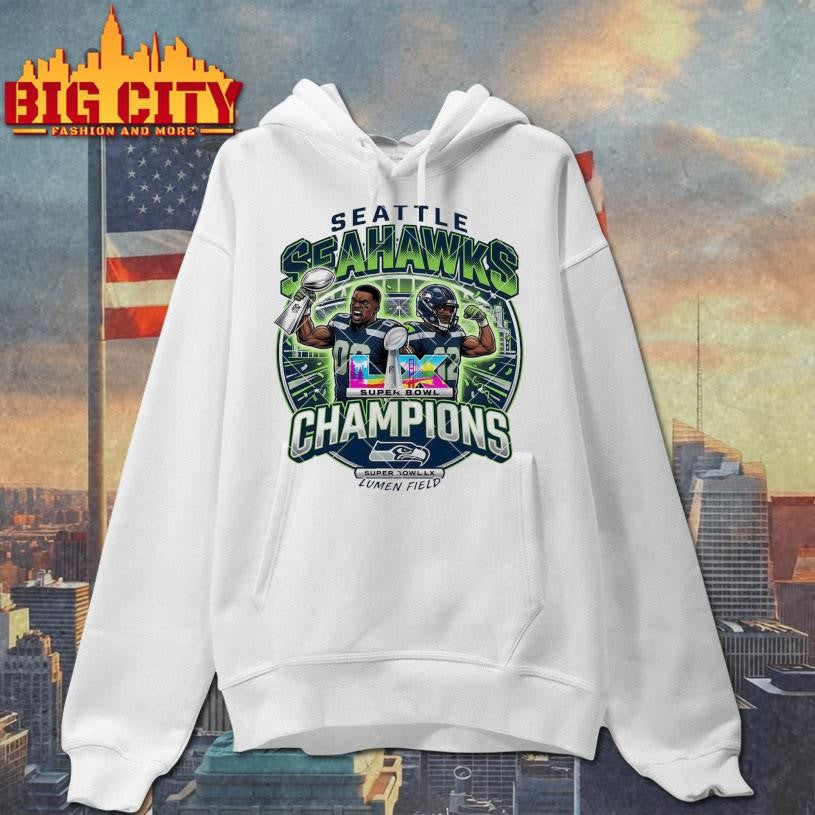 Big LX Game Football 2026 Seahawks Seattle Champions Shirt