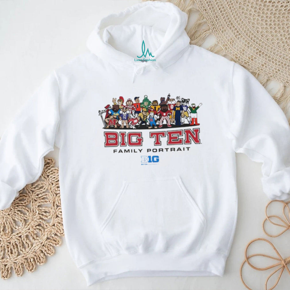 Big Ten Family Portrait All Mascots Conference Graphic T Shirt