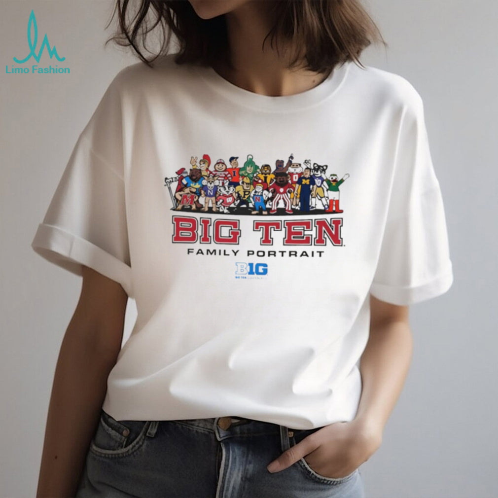 Big Ten Family Portrait All Mascots Conference Graphic T Shirt