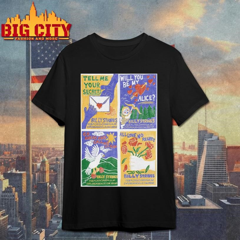 Billy Strings Asheville NC 2_10-2_14_2026 Poster Shirt