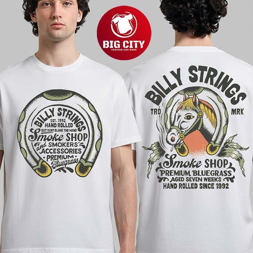 Billy Strings Winter 2026 Tour Merch Smoke Shop Horse Two Sided Shirt