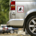 Black Cat Vs. GOP Elephant Car Magnet