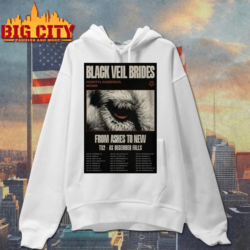 Black Veil Brides North American Tour 2026 Poster Shirt