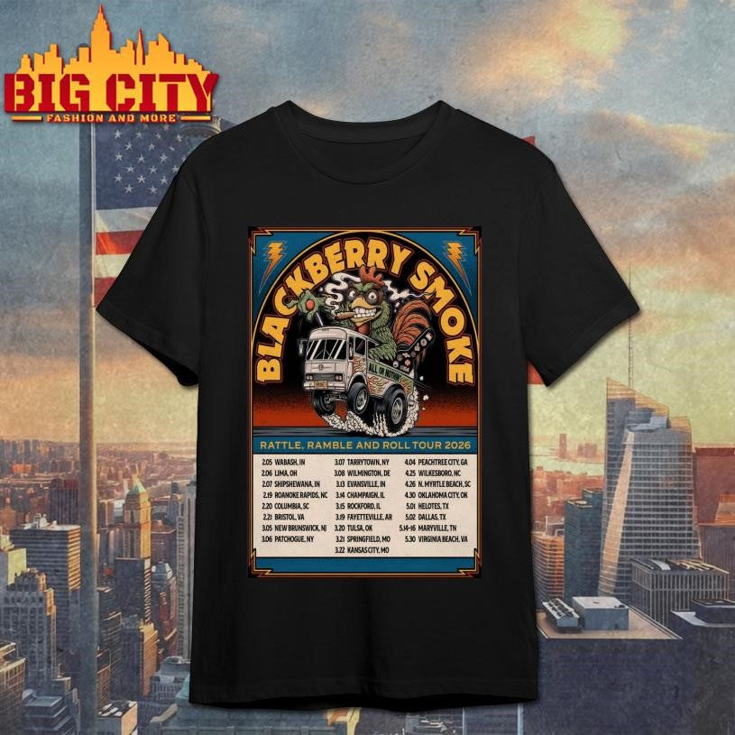 Blackberry Smoke Rattle, Ramble And Roll 2026 Tour Poster Shirt