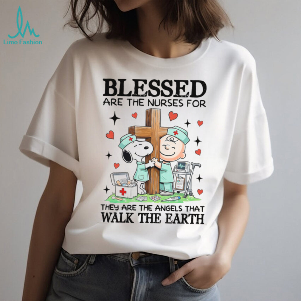 Blessed Nurse Angel Heartbeat Christian Medical Faith Shirt
