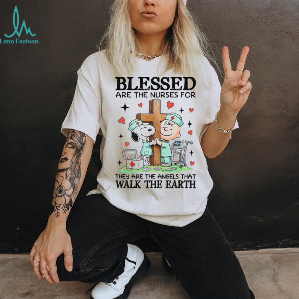 Blessed Nurse Angel Heartbeat Christian Medical Faith Shirt