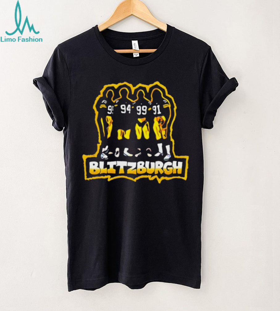 Blitzburgh Pittsburgh Football Defense Yellow & Black Sports T Shirt