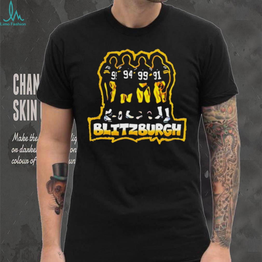 Blitzburgh Pittsburgh Football Defense Yellow & Black Sports T Shirt