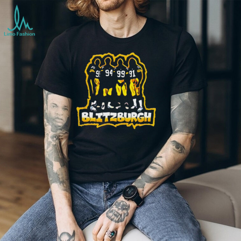 Blitzburgh Pittsburgh Football Defense Yellow & Black Sports T Shirt