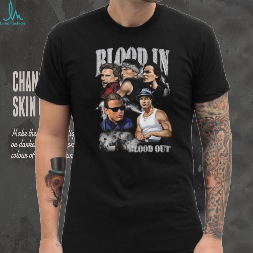 Blood In Blood Out Vatos Locos Characters Montage Vintage T Shirt