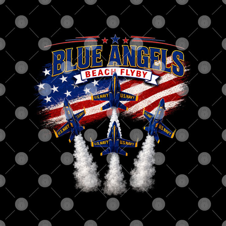 Blue Angels Beach Flyby Summer Air Show T Shirt