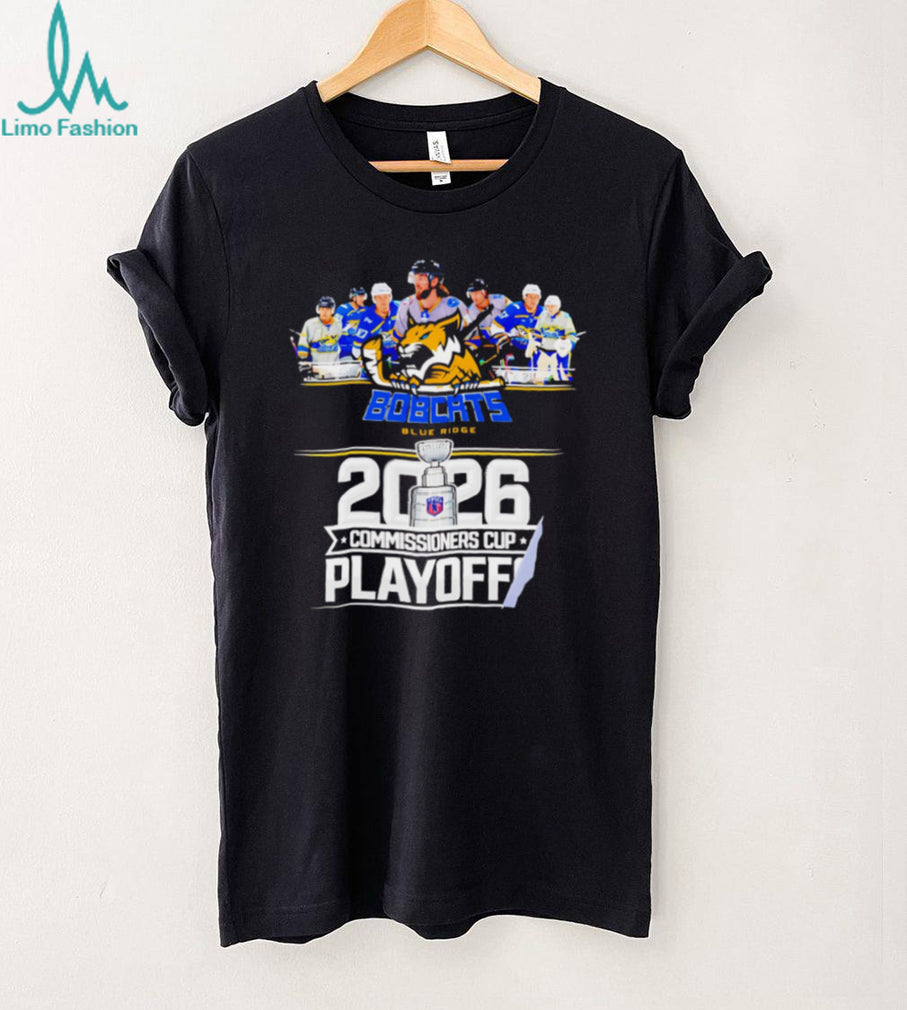 Blue Ridge Bobcats 2026 Commissioners Cup Playoff Hockey Champions Fans Vintage T Shirt