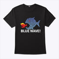 Blue Wave 2024 Funny Big Fish Eat Little Fish Trump Hair T Shirt