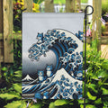 Blue Wave Cat For Kamala Garden Flag