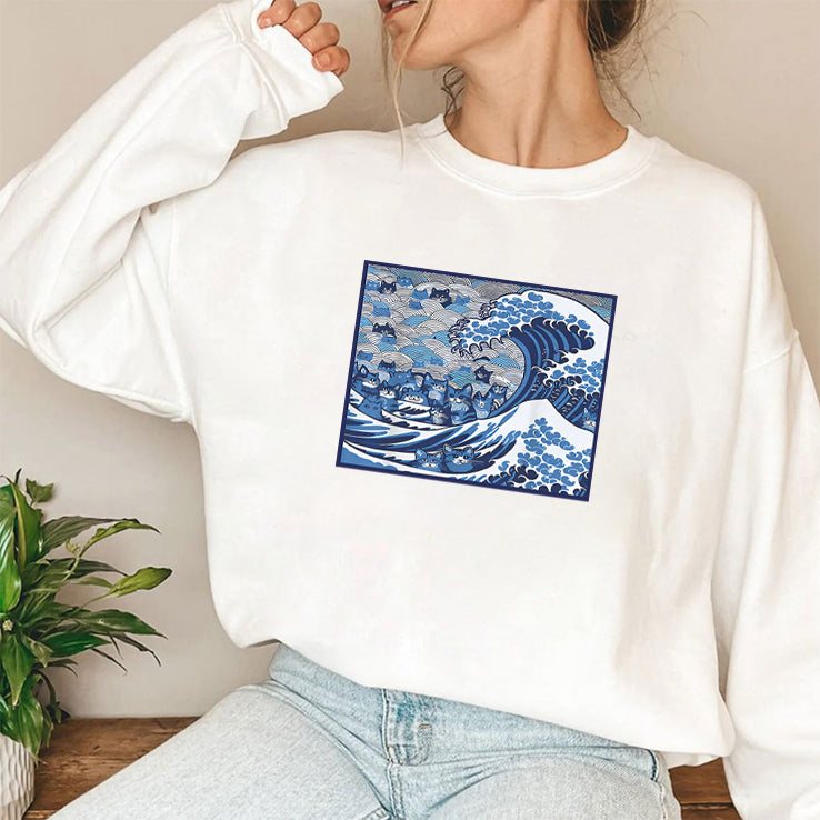 Blue Wave Cat For Kamala T Shirt