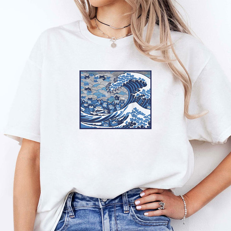 Blue Wave Cat For Kamala T Shirt