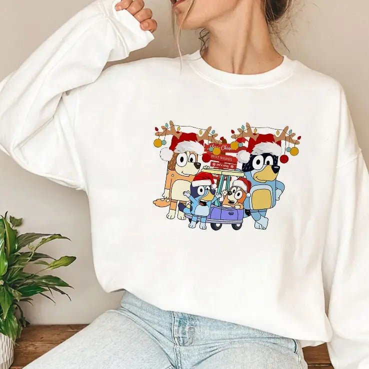 Bluey Family Christmas T Shirt