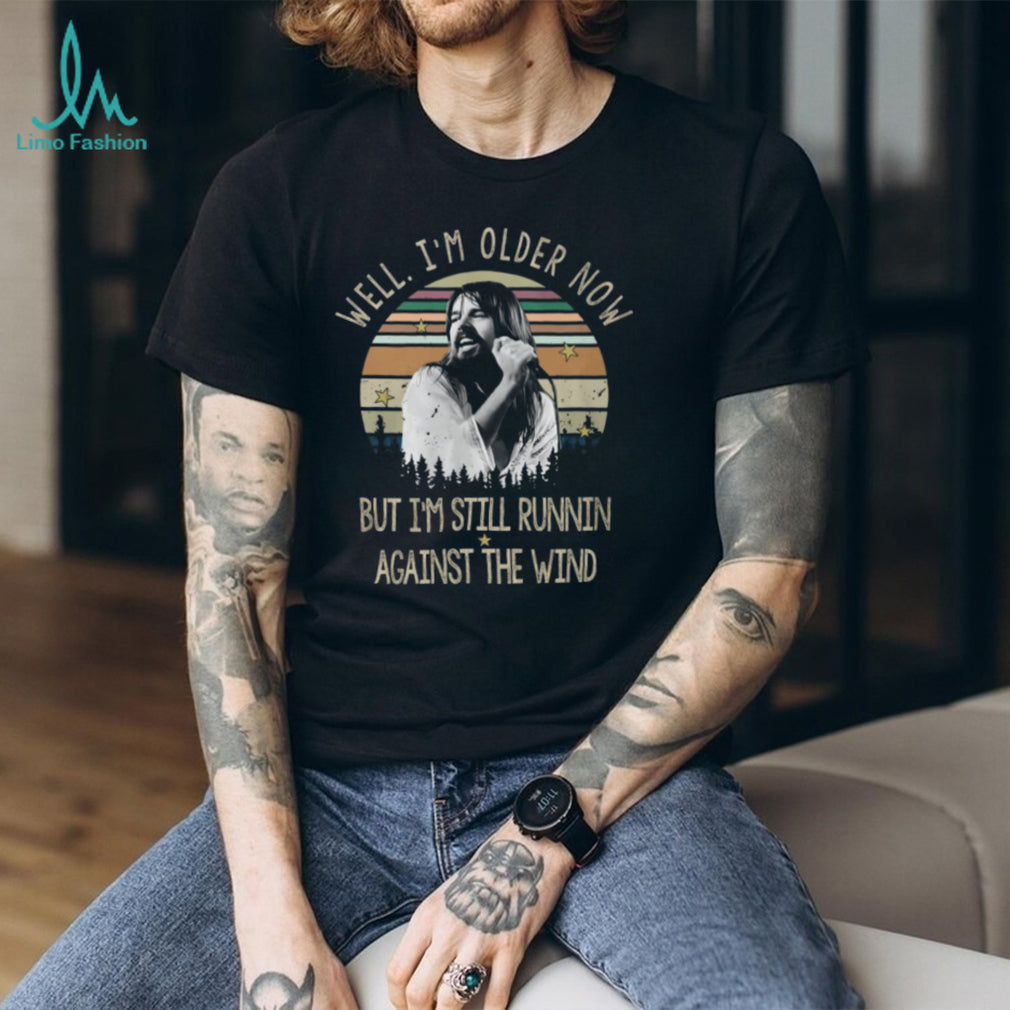 Bob Seger Vintage Sunset Running Against The Wind Lyric T Shirt