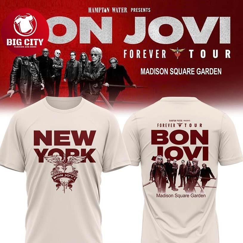 Bon Jovi x New York Forever Tour 2026 Two Sided Shirt