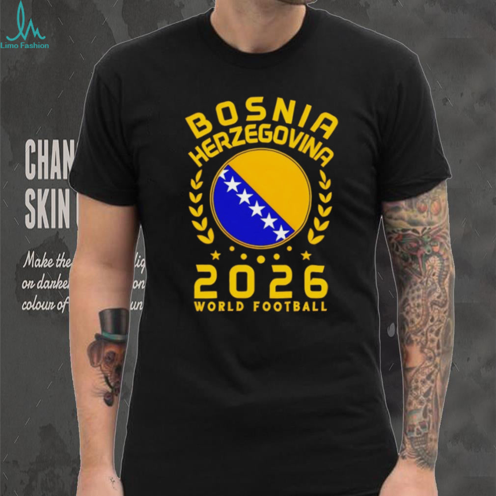 Bosnia Herzegovina 2026 World Football Crest Soccer Fan T Shirt