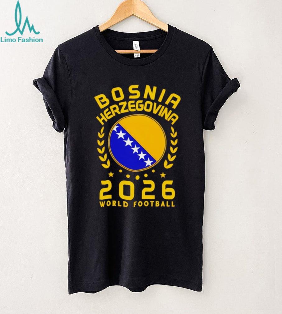 Bosnia Herzegovina 2026 World Football Crest Soccer Fan T Shirt
