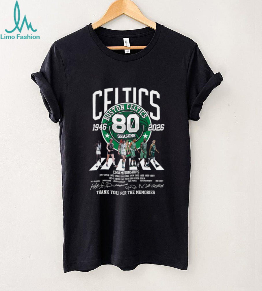 Boston Celtics 80 Seasons Legends Signatures Shirt