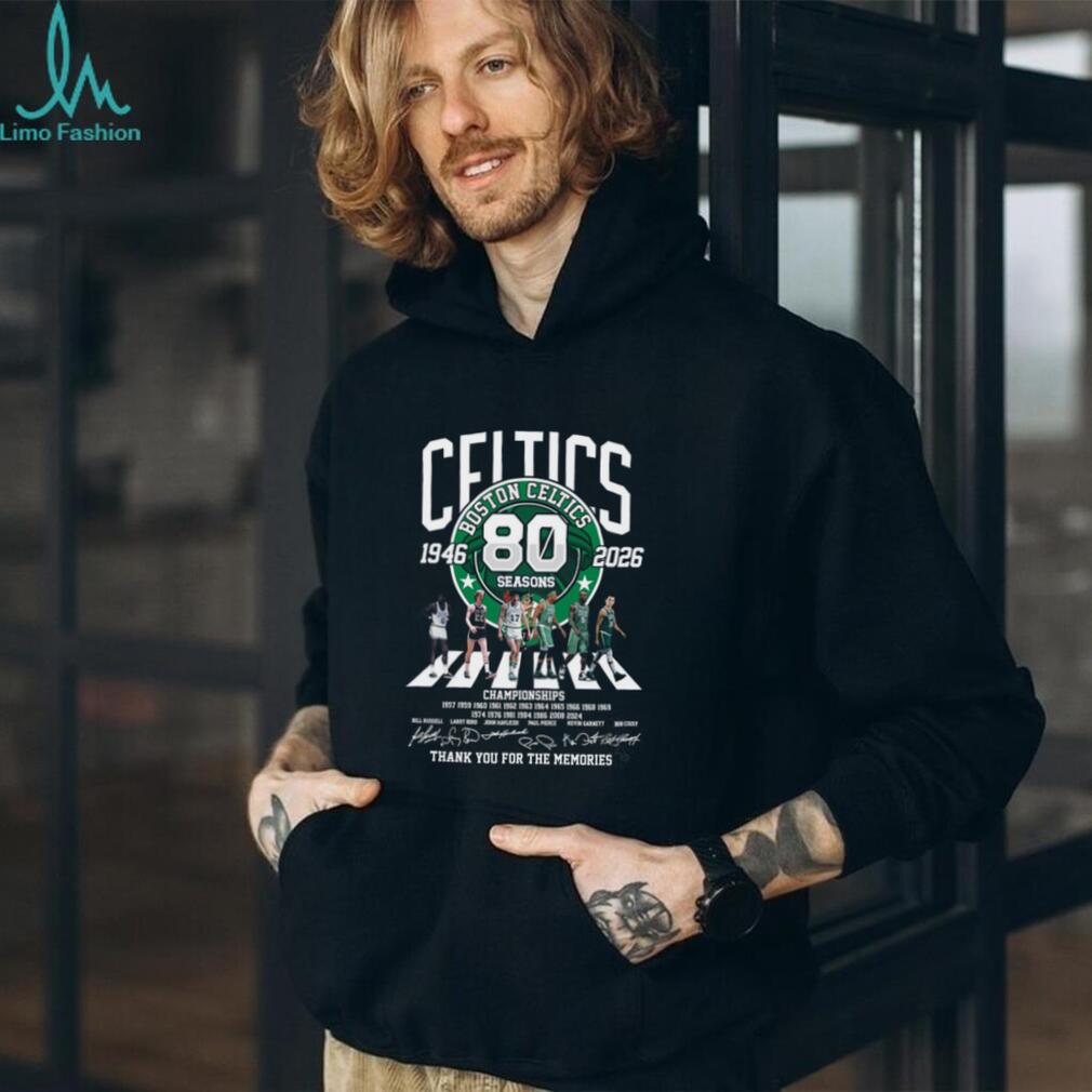 Boston Celtics 80 Seasons Legends Signatures Shirt