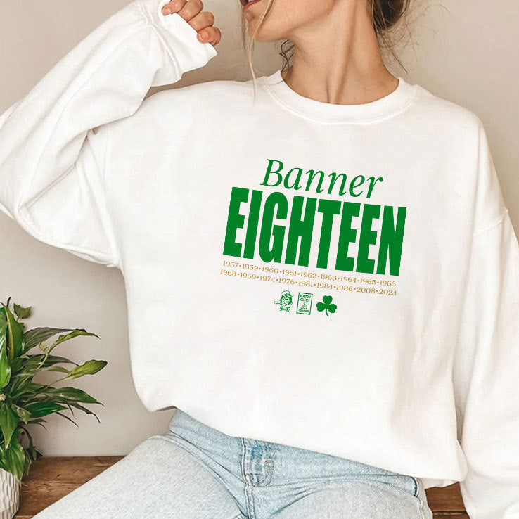 Boston Celtics Banner Eighteen 2024 T Shirt