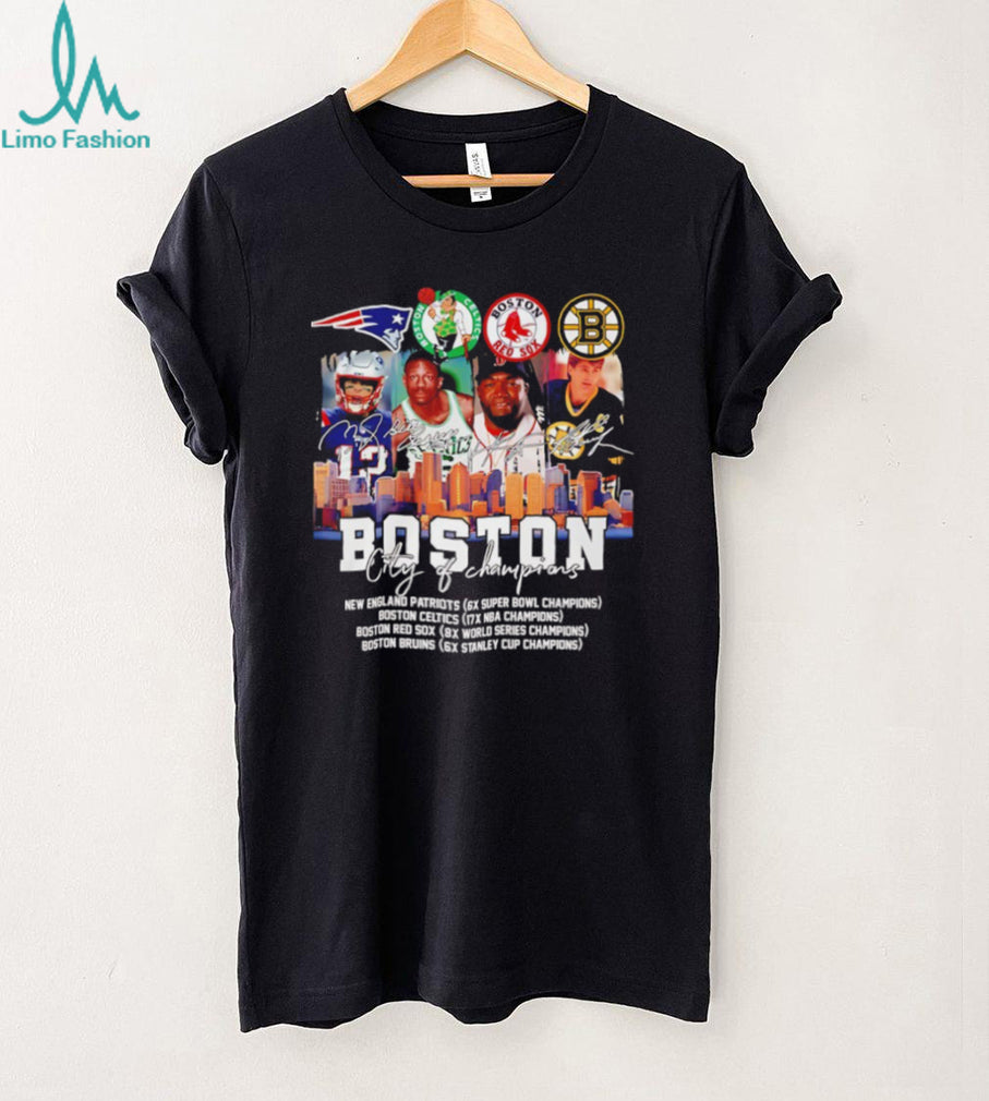 Boston City of Champions Skyline Multi Sport Legends T Shirt