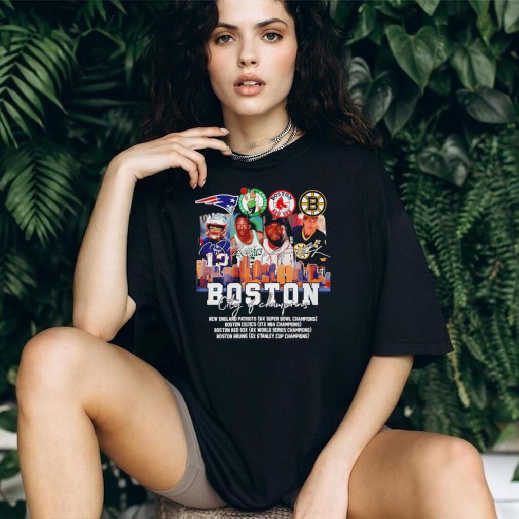 Boston City of Champions Skyline Multi Sport Legends T Shirt