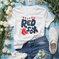 Boston Red Sox Doodle Logo Oatmeal Crewneck T shirt