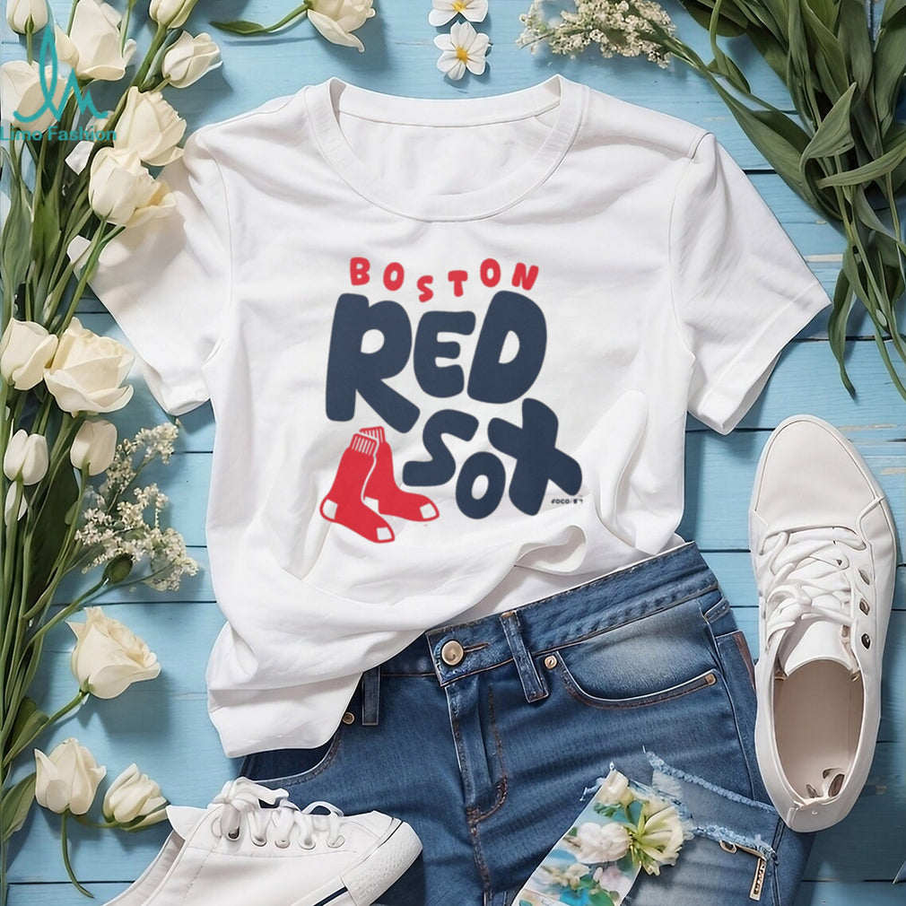 Boston Red Sox Doodle Logo Oatmeal Crewneck T shirt